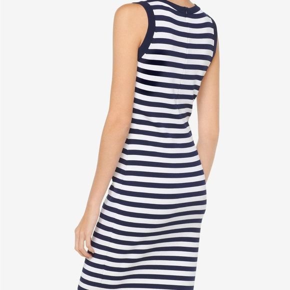 NWT Michael Kors Striped Tank Dress - NAVY Size Small - Picture 2 of 2